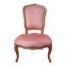 Chaise en velours vieux rose