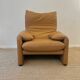 Maralunga Armchair cognac leather Cassina 1970s