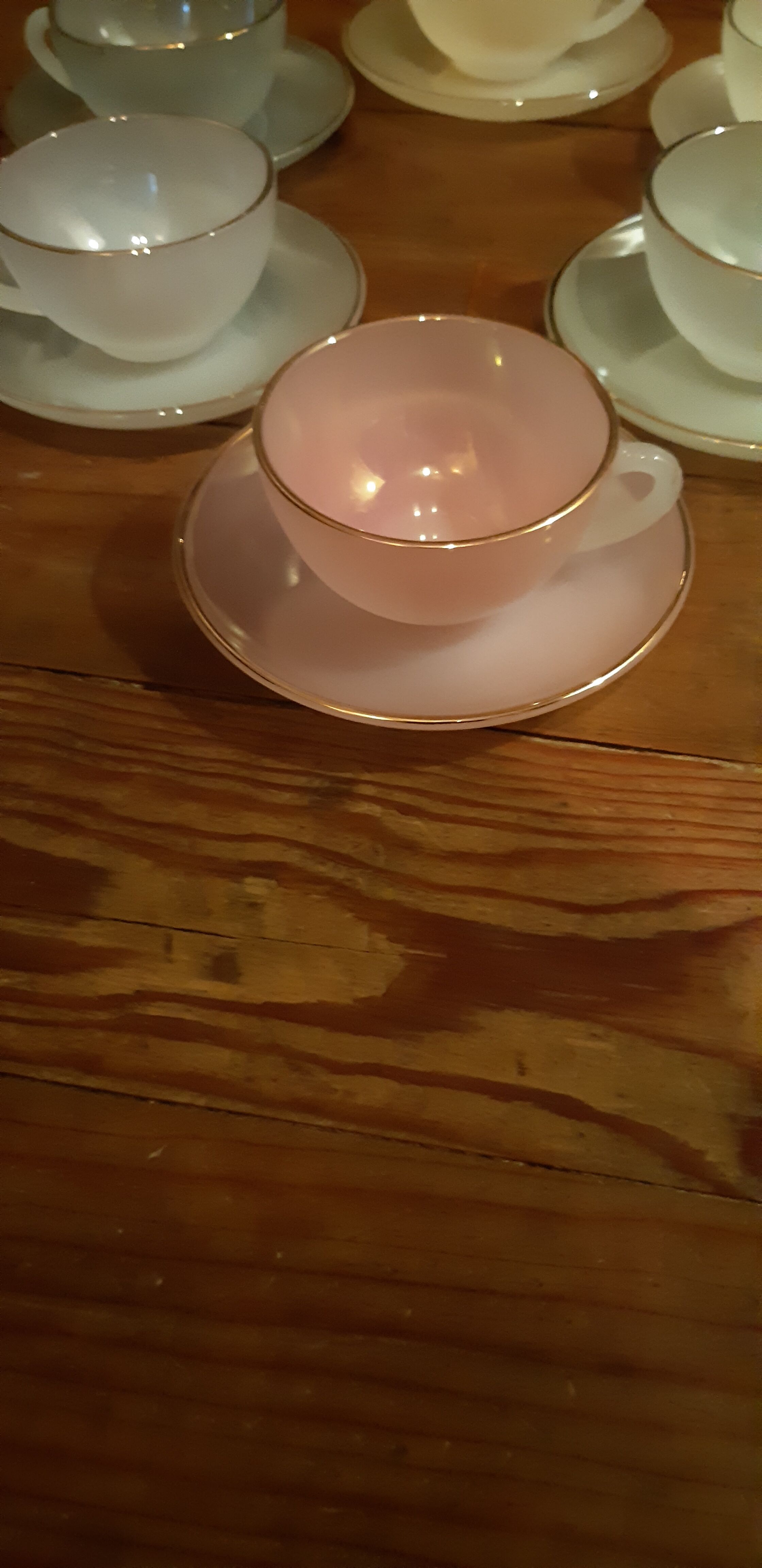 Vintage cups arcopal modele harlequin