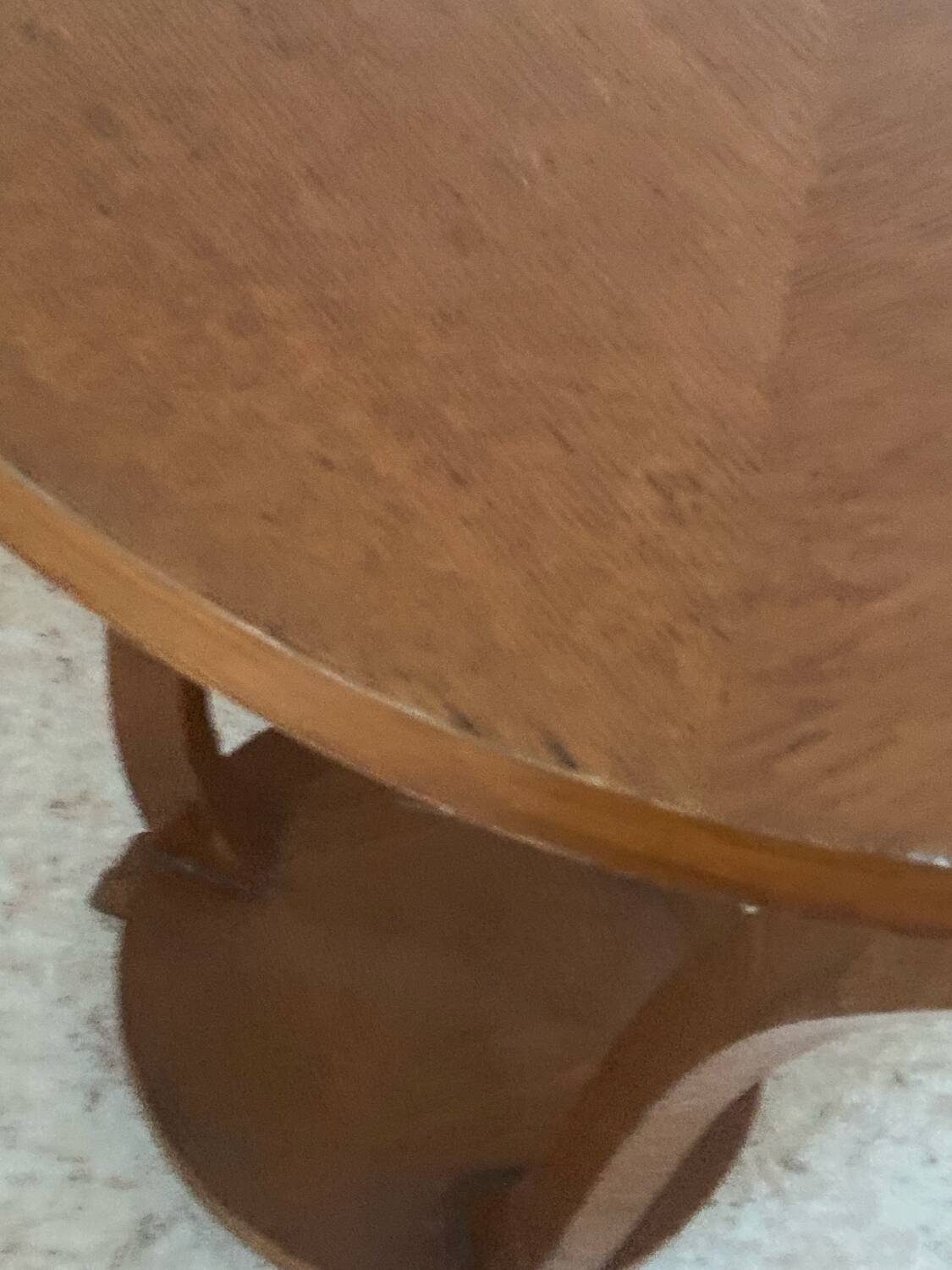 Art Deco Wooden Pedestal Table – 1930s Art Deco Era – Elegant and Practical