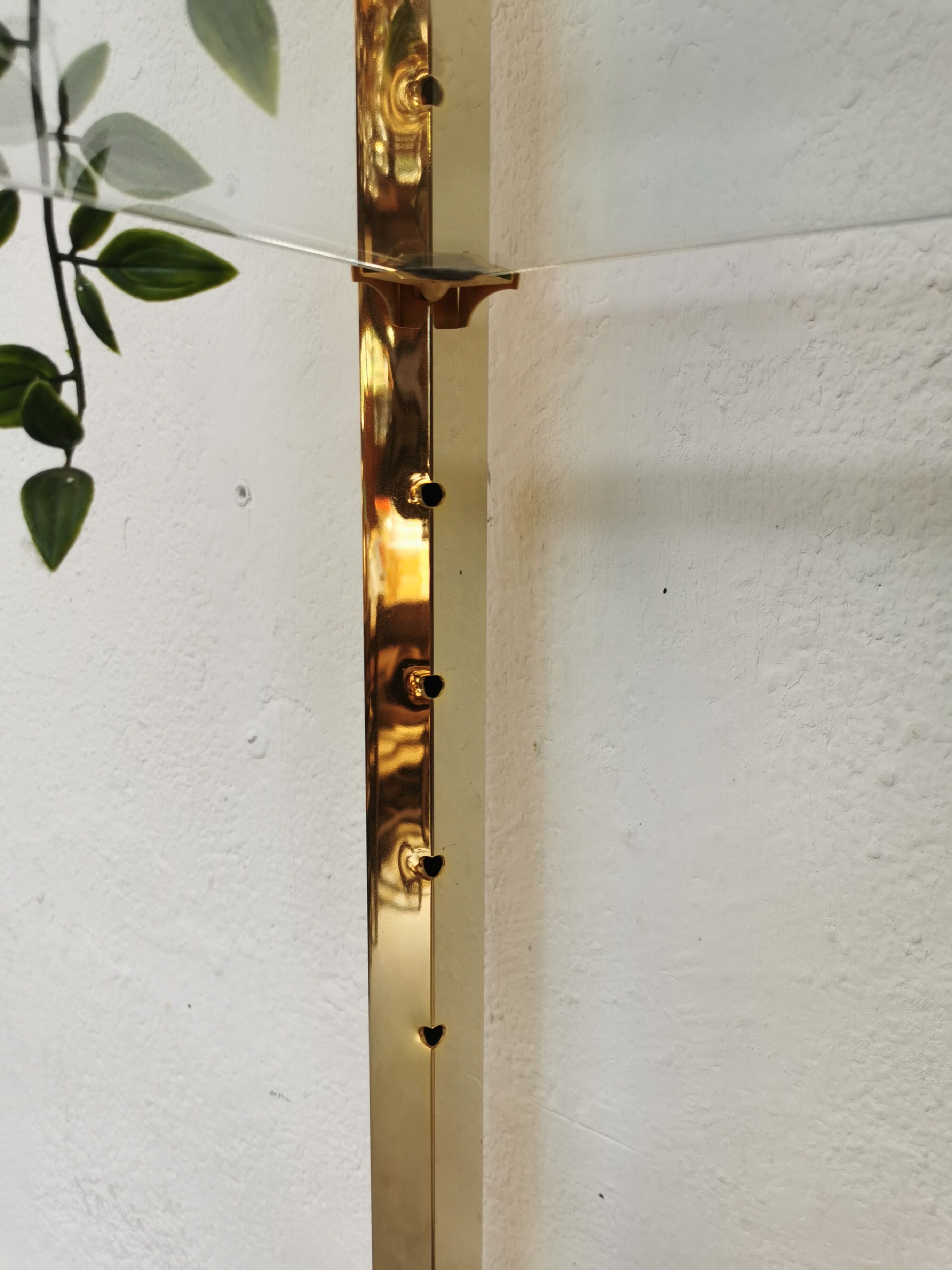 Shelf vintage brass gilded design 1970