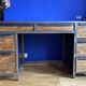 Industrial desk made of iron and wood