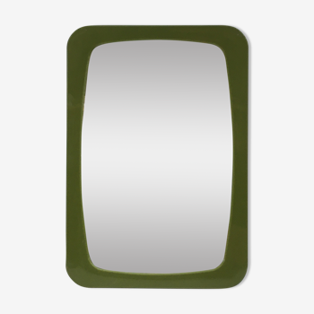 Olive green plexi toilet mirror