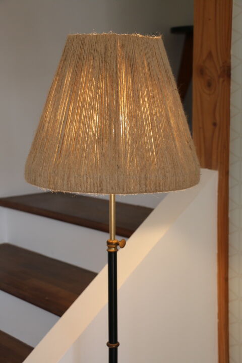 Floor lamp brass lacquered metal 1950
