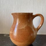 Glazed stoneware pitcher