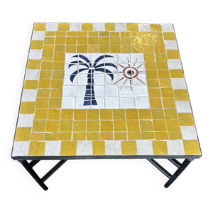 Table basse carrée en - palmier