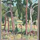 Huile su panneau suédoise – « Forêt » par Bertil Lundgren (1900–1979)