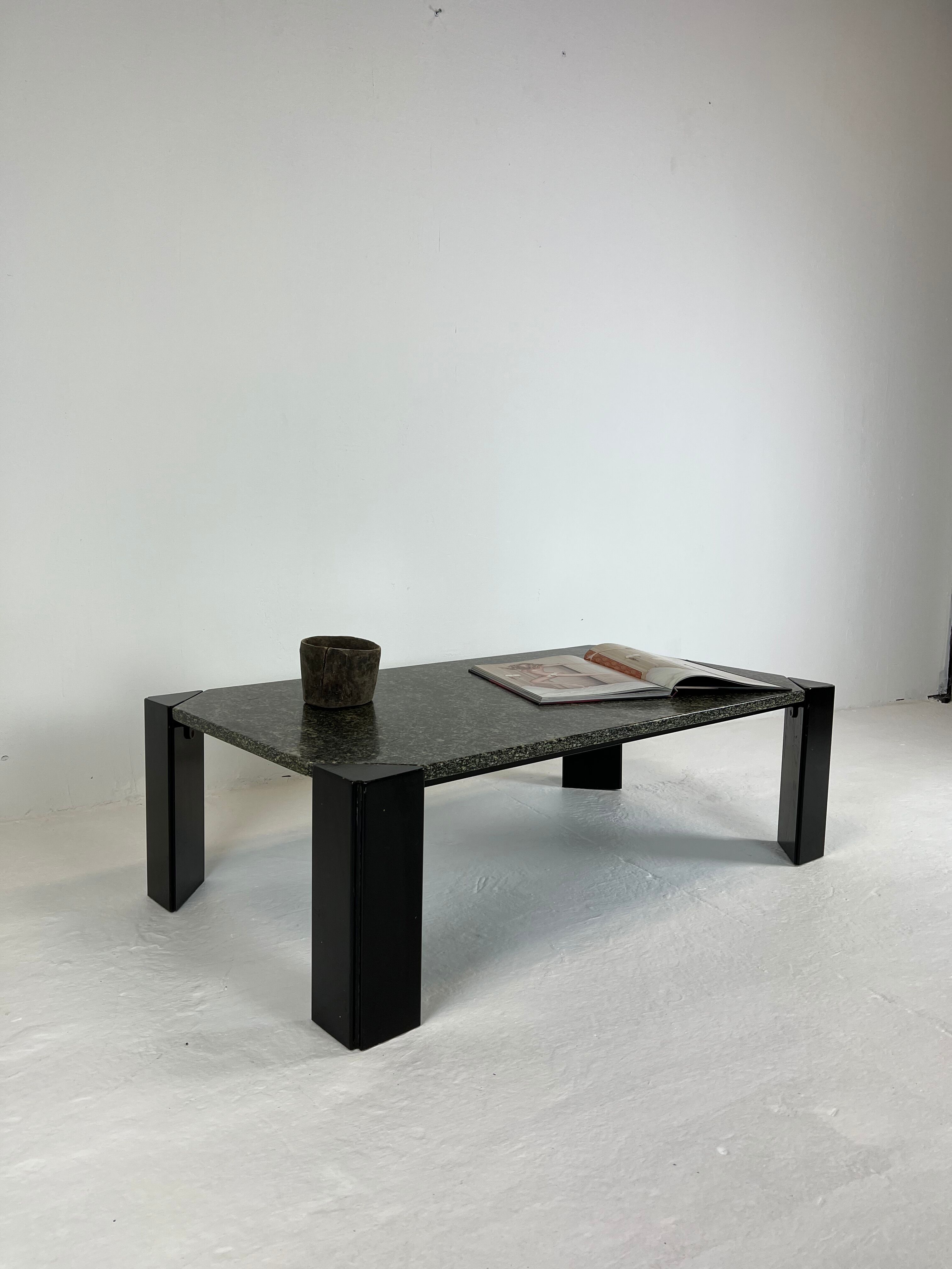 Coffee table, 80s in green marble