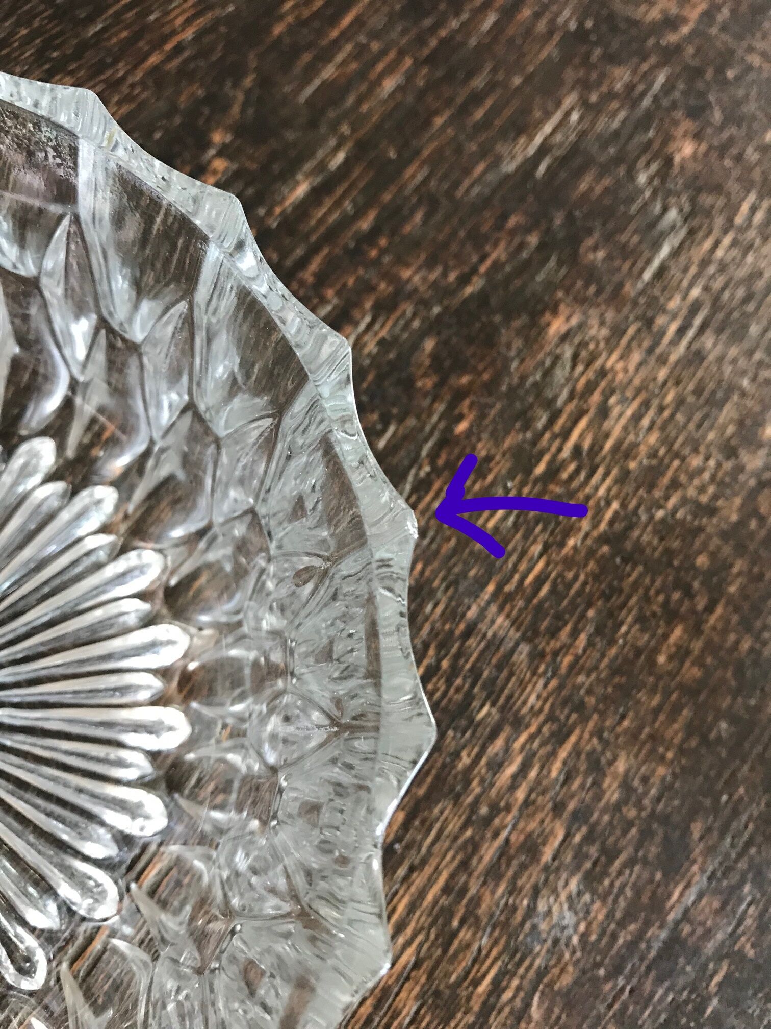 Set of two glass bowls