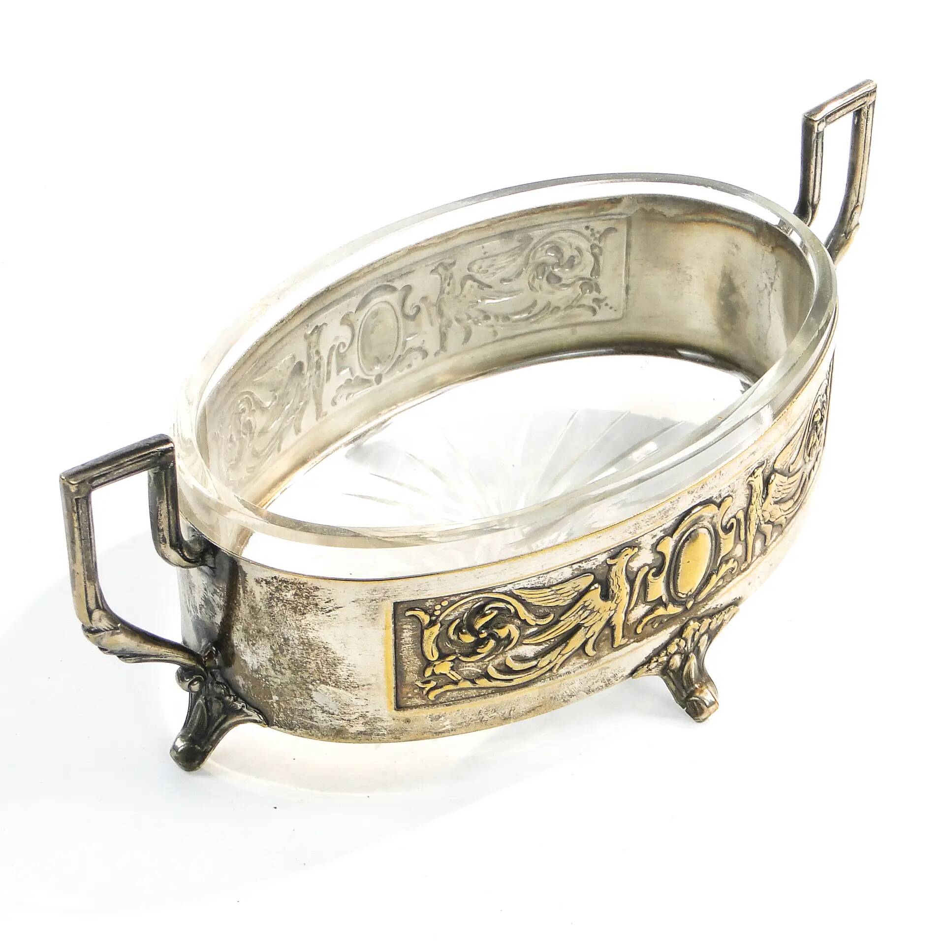 Empire jardiniere, silver-plated brass, Poland, 19th century