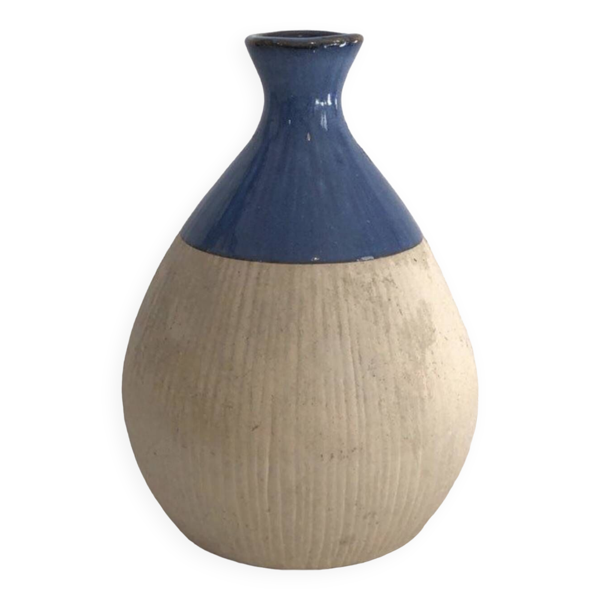 Blue and white ceramic vase