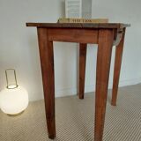 Old solid wood console - drawer - curved line - chic country style