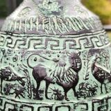 Ancient Greek/Rhodes amphora vase, with inclusions of animal decorations Greek mythology
