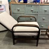 Multi-position relaxation armchair from the 1930s/40s in teak.