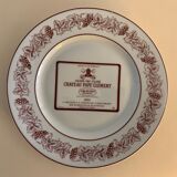 6 plates Limoges Grands Vins de Bordeaux and Châteaux du Médoc