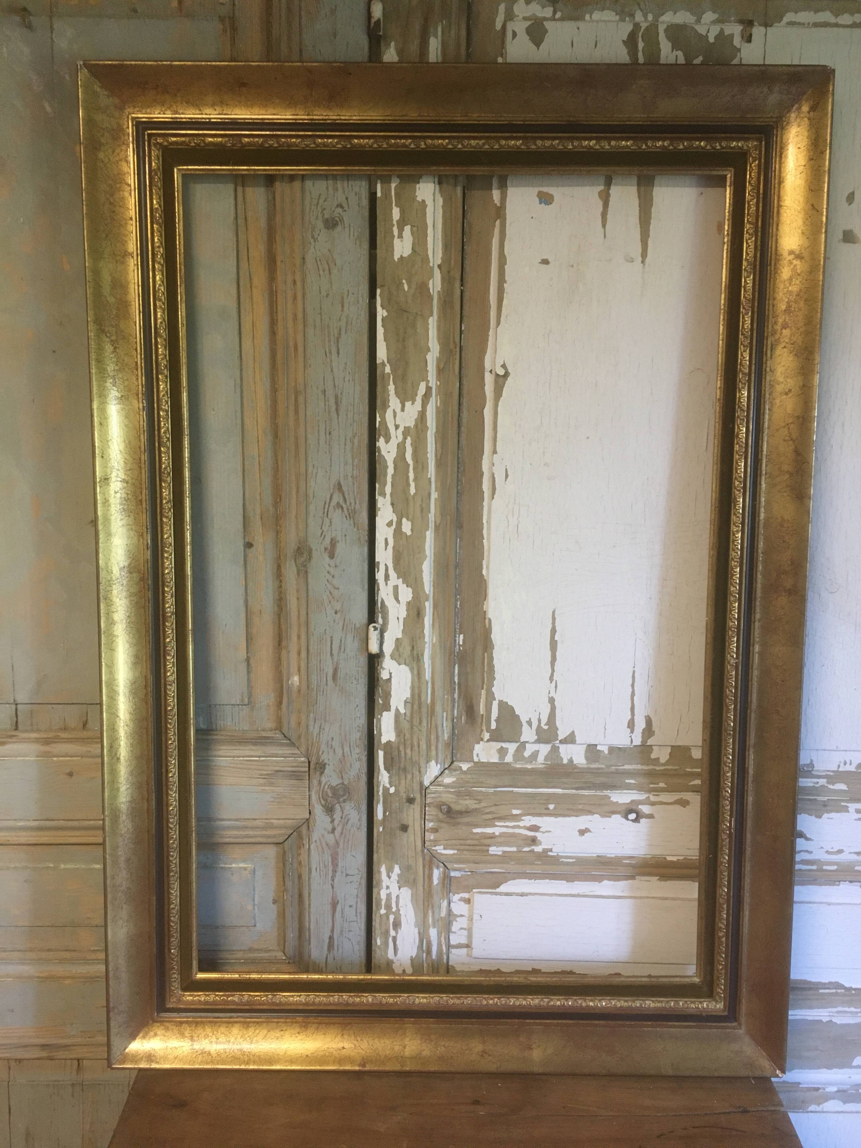 Golden frame in wood and stucco 110x78
