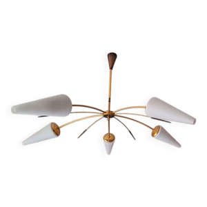 Ancien lustre 5-branches - laiton