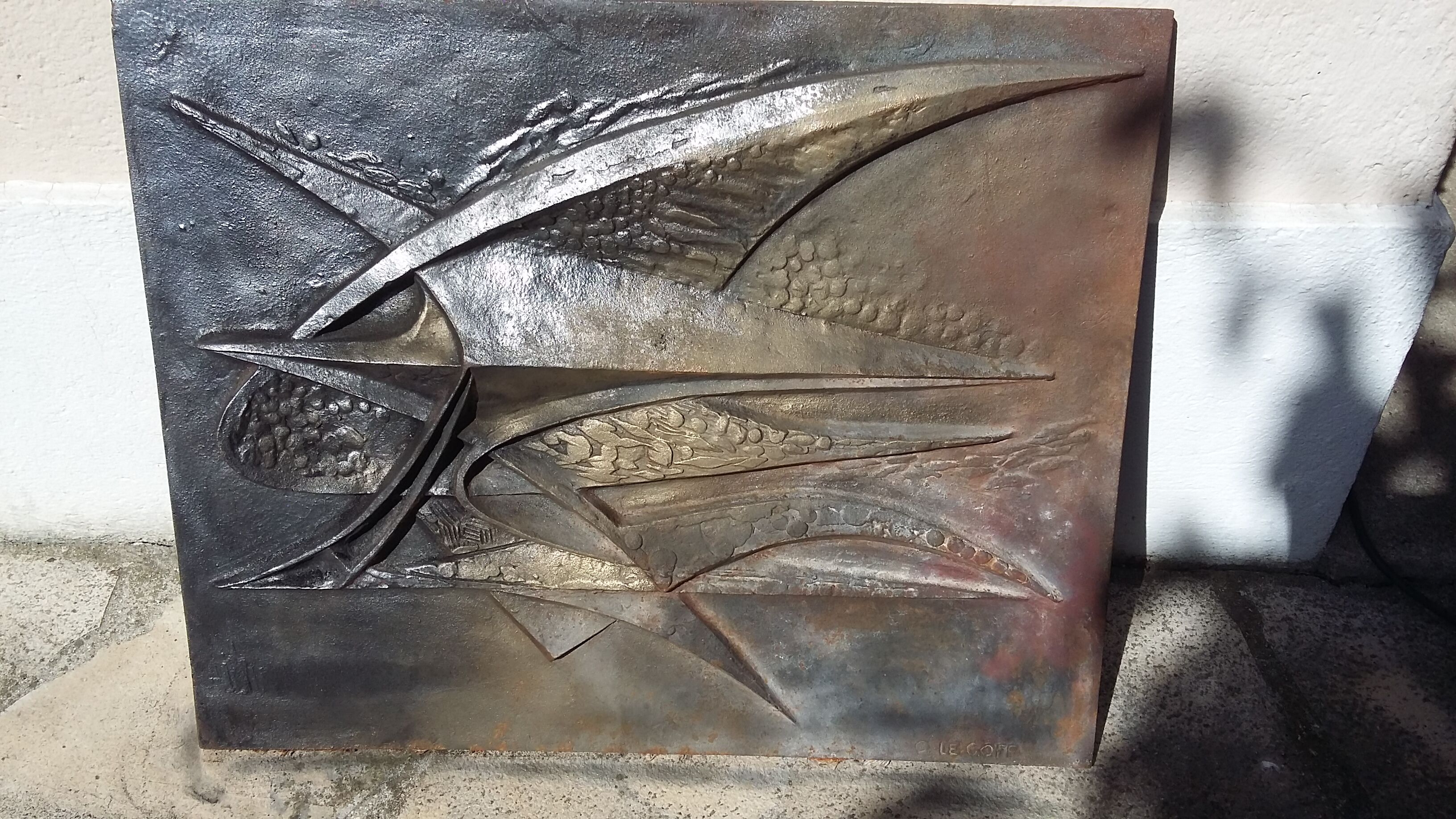 Fireplace decor signed Legoff