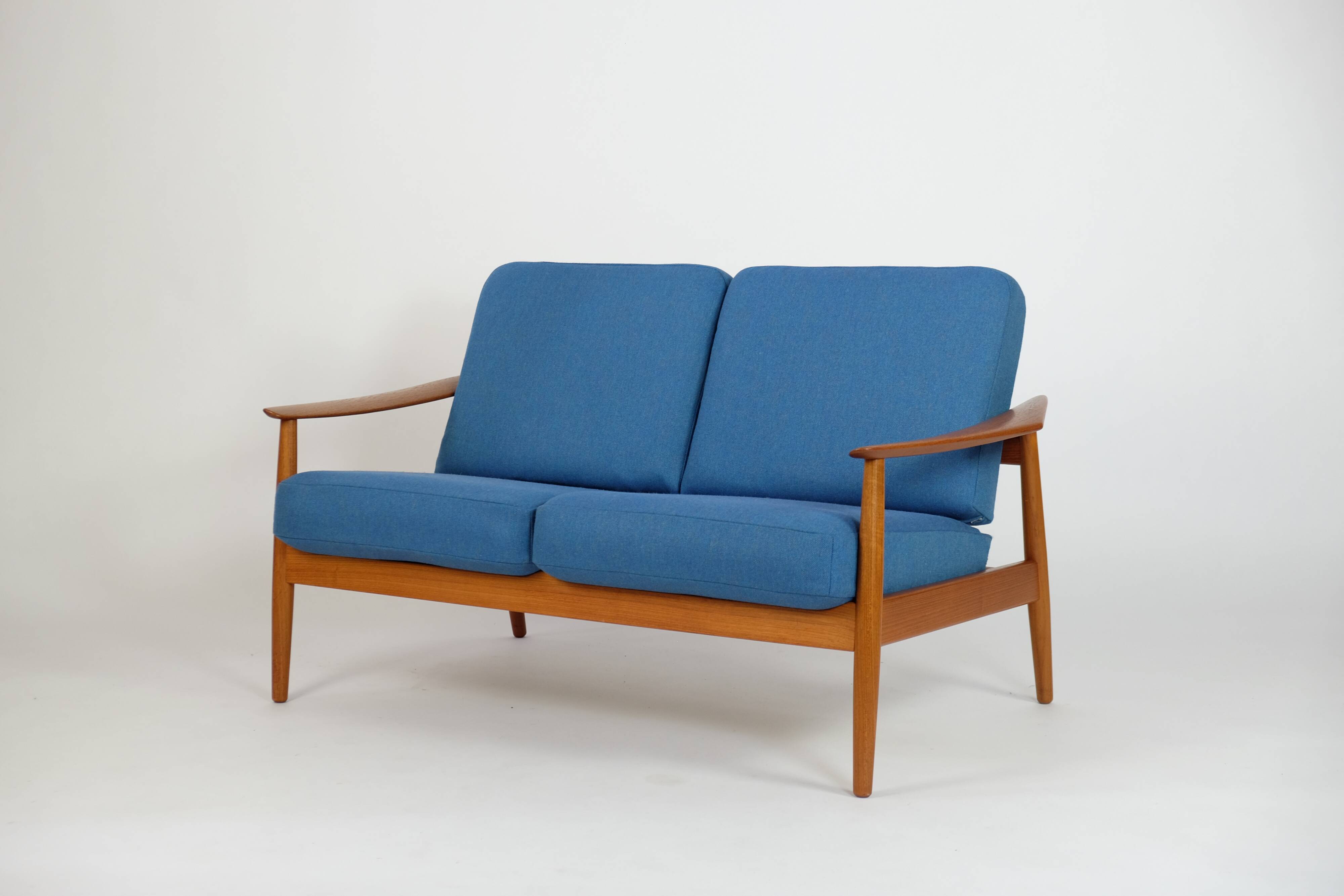 Arne Vodder Canapé 2 places en teck MidCentury 60er Vintage danois
