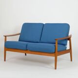 Arne Vodder Canapé 2 places en teck MidCentury 60er Vintage danois