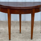 Mahogany veneer half-moon table