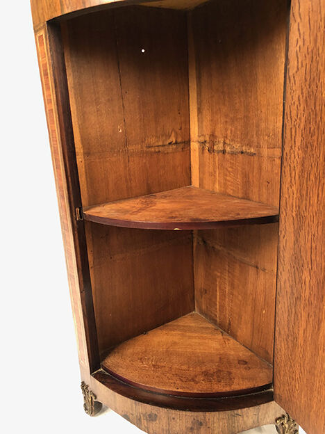 Fully inlaid neck cabinet, eighteenth-century marble top