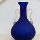Large vase - sanded blue glass