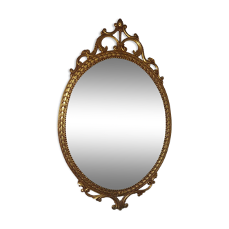 Baroque mirror in gilded brass, C.G.R