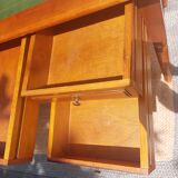 Green leather top desk