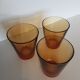 Lot de 3 verres vereco ambre