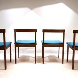 Asko Finland set of 4 Tectonia dining chairs by Jussi Peippo, 1960