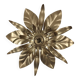 Gold metal flower wall light