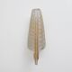 Pair of Murano Glass Leaf Wall Sconces with Gold Powder and Brass, Italy