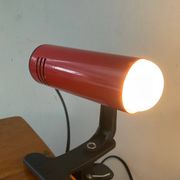 Vintage red metal clip lamp