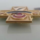 Bronze enamelled cross