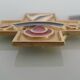 Bronze enamelled cross