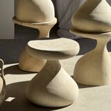 Pawn Bleach - Stool, side table, end table in solid mango wood