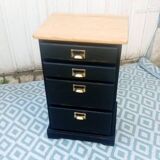 Commode chiffonnier patine noire