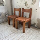 Paire de chaises Pierre Chapo S11