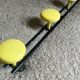 Wall coat rack with 4 metal hooks from the 70s/80s