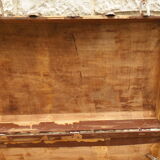 Former large wooden and iron trunk