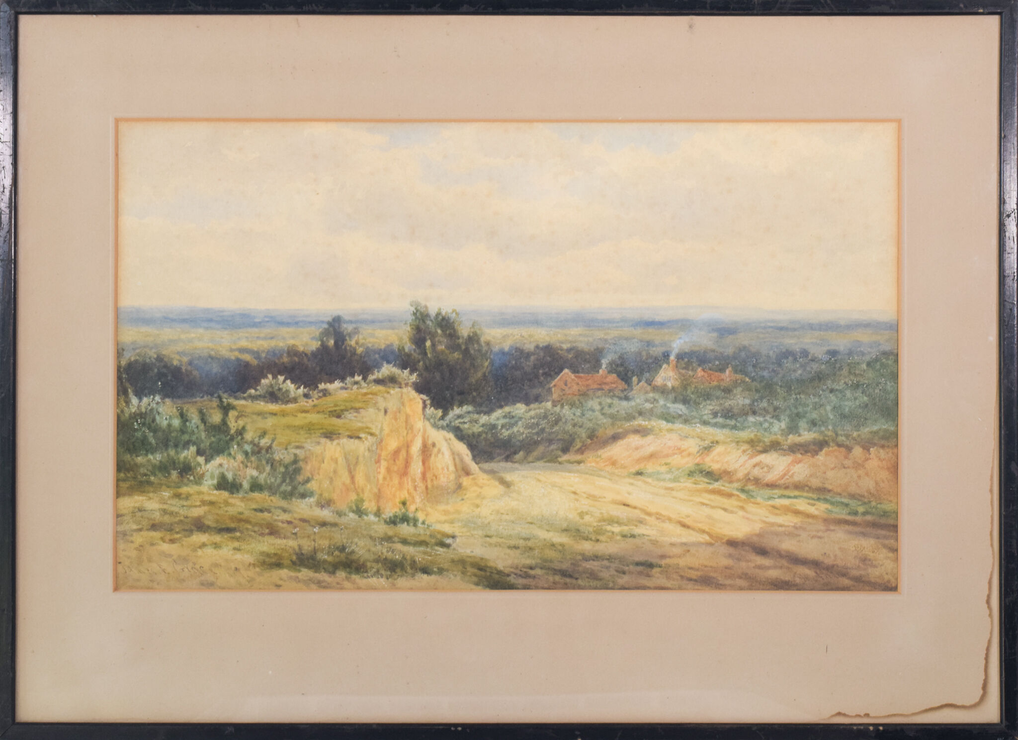 'Rural Landscape' Watercolour by James Edward Grace