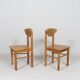 Lot de 6 chaises de salle à manger, Rainer Daumiller, bois de pin, années 1970