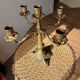 Antique bronze candelabrum with 5 arms - dolphin head feet