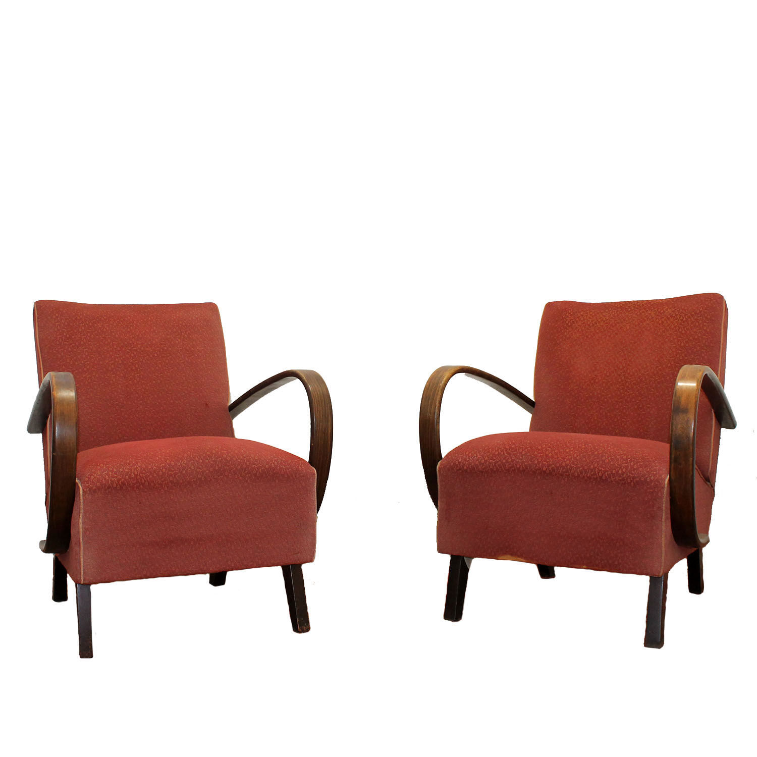 Pair of bentwood armchairs by jindřich halabala for up závody, 1950´s