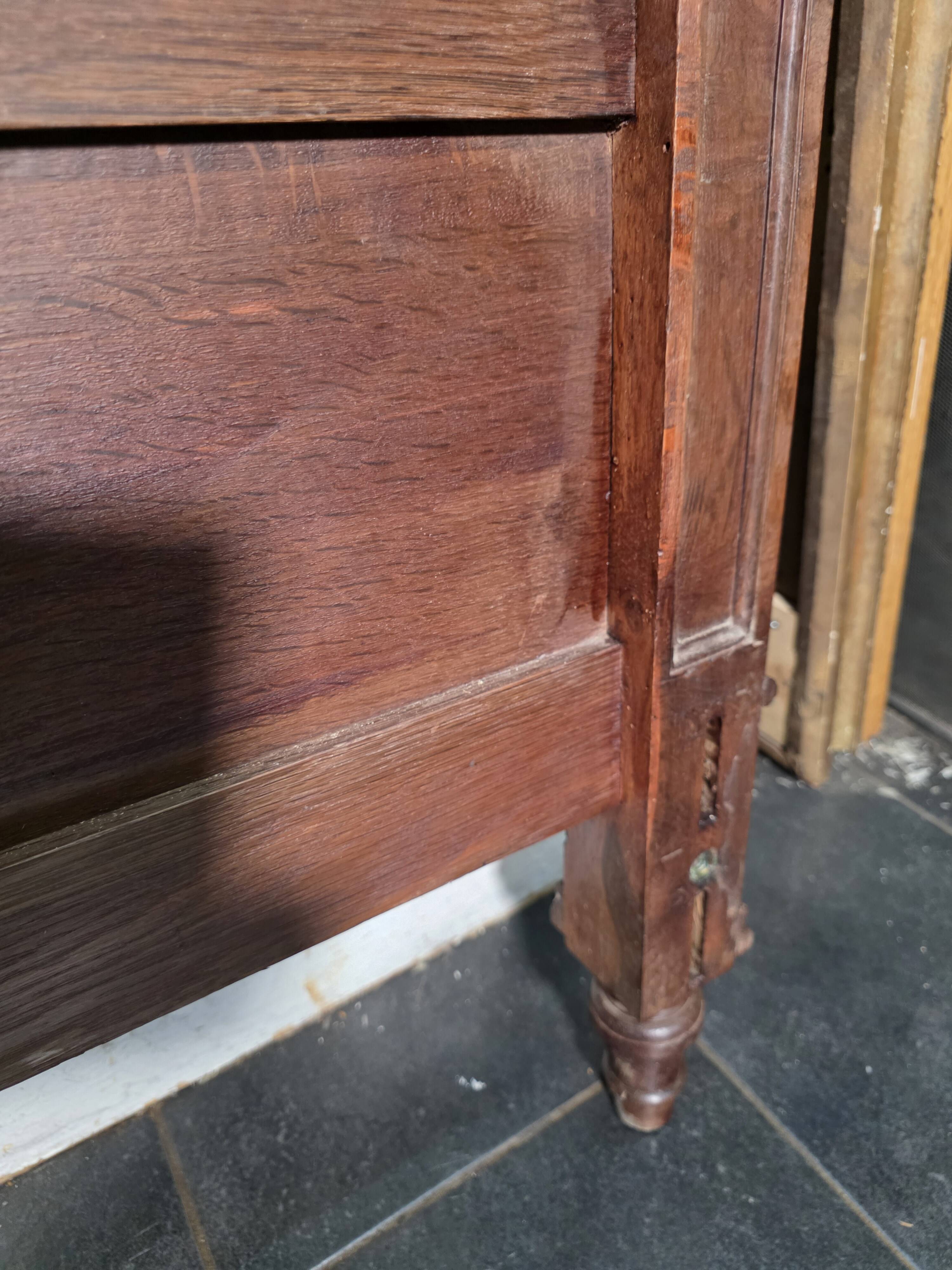 Antique solid oak headboard