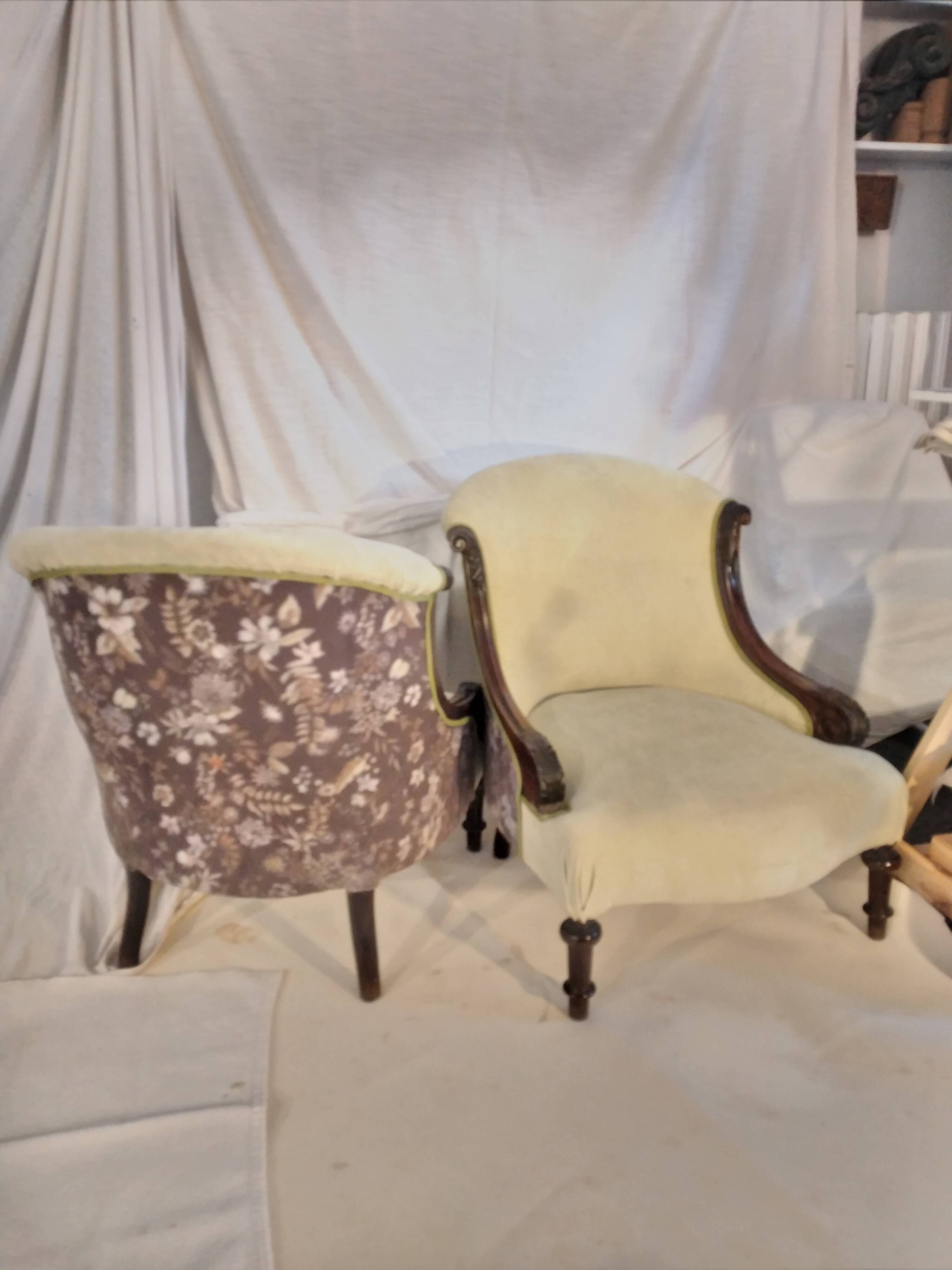 Pair of 19th century armchairs