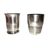 Art deco timbales in silver metal
