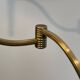 Reading Floor Lamp with Adjustable Arm in Gold Brass. French Work. Vers