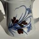 Théière fleurs stylisées bleues et marron H18